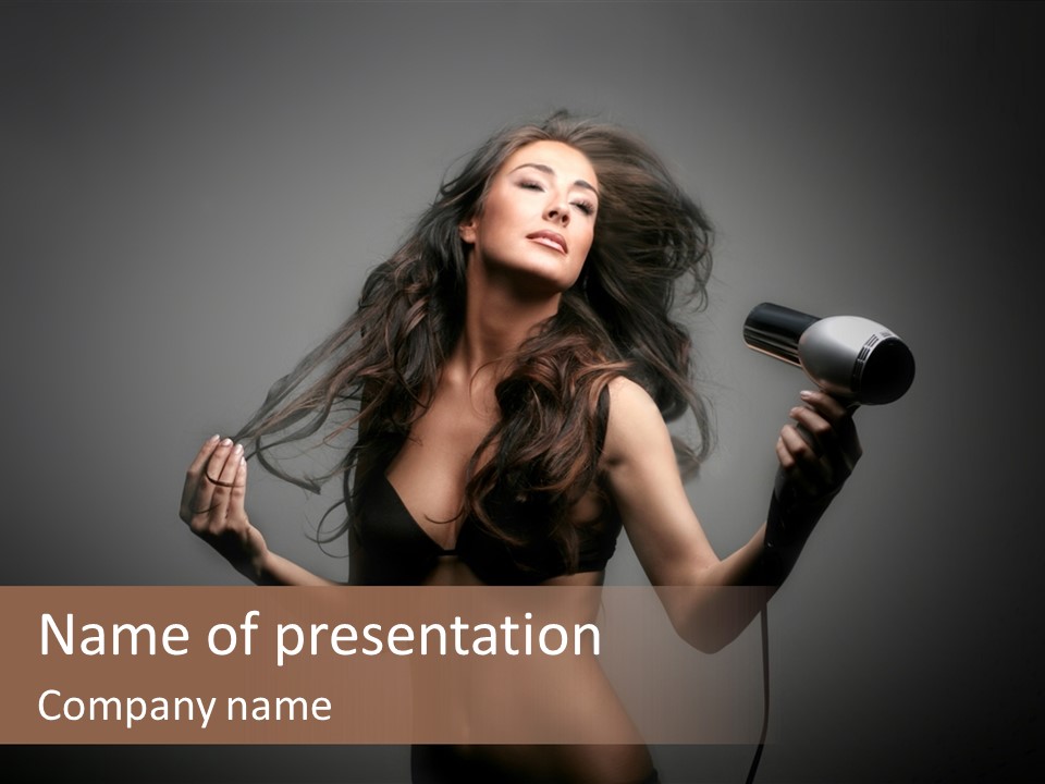 Electricity Hair Beauty PowerPoint Template