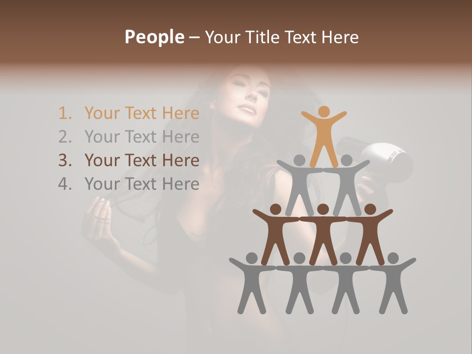 Electricity Hair Beauty PowerPoint Template