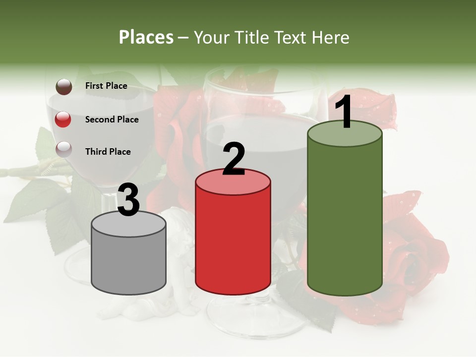 Flower Glass Red PowerPoint Template