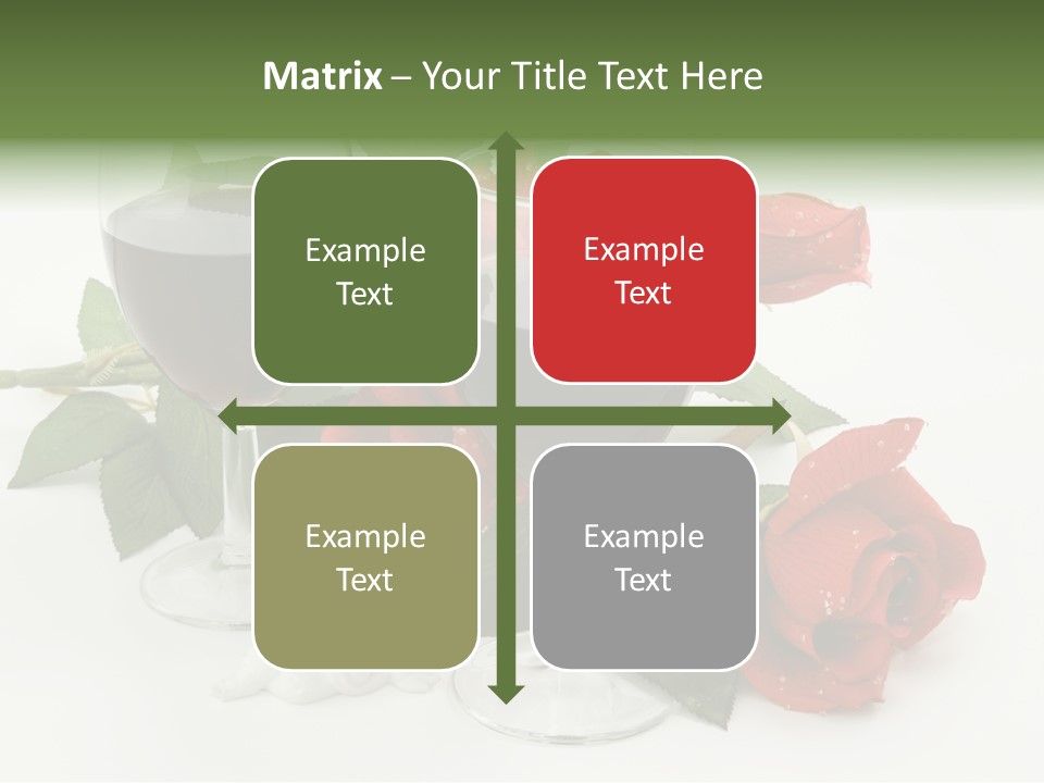 Flower Glass Red PowerPoint Template