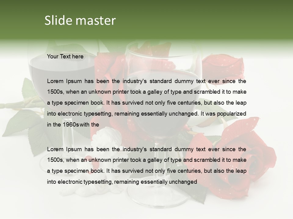 Flower Glass Red PowerPoint Template