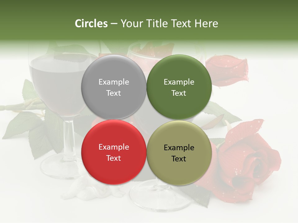 Flower Glass Red PowerPoint Template