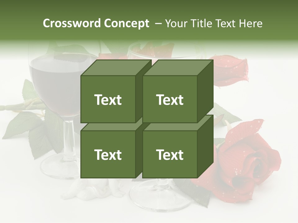 Flower Glass Red PowerPoint Template