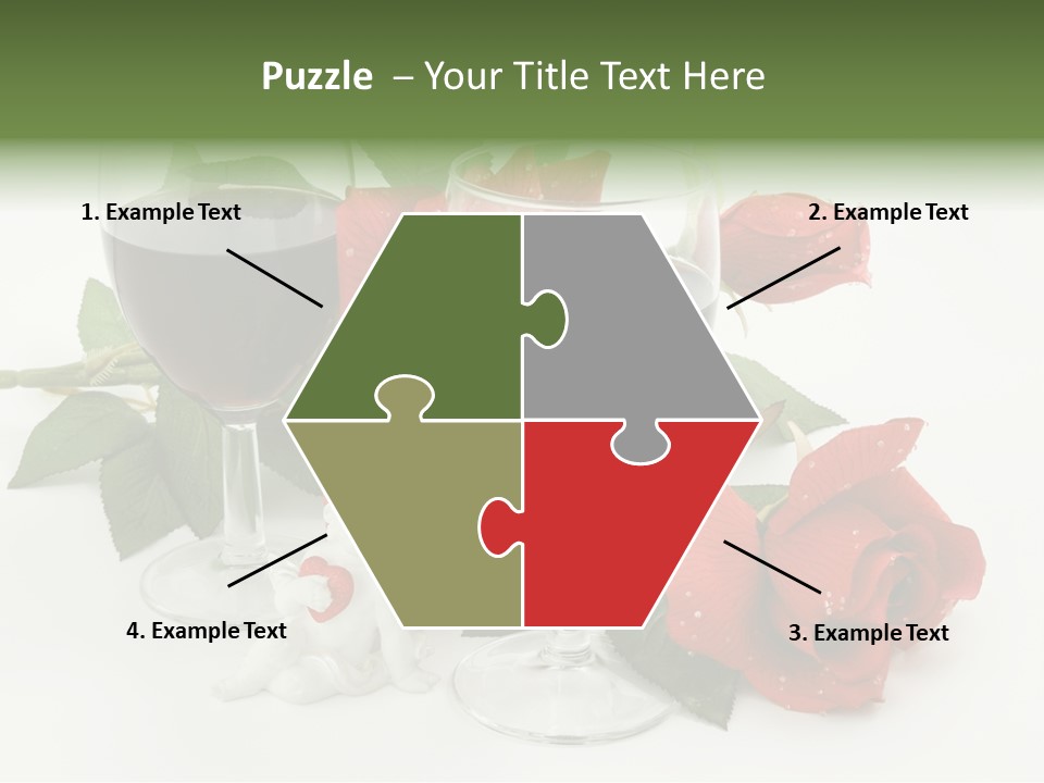 Flower Glass Red PowerPoint Template