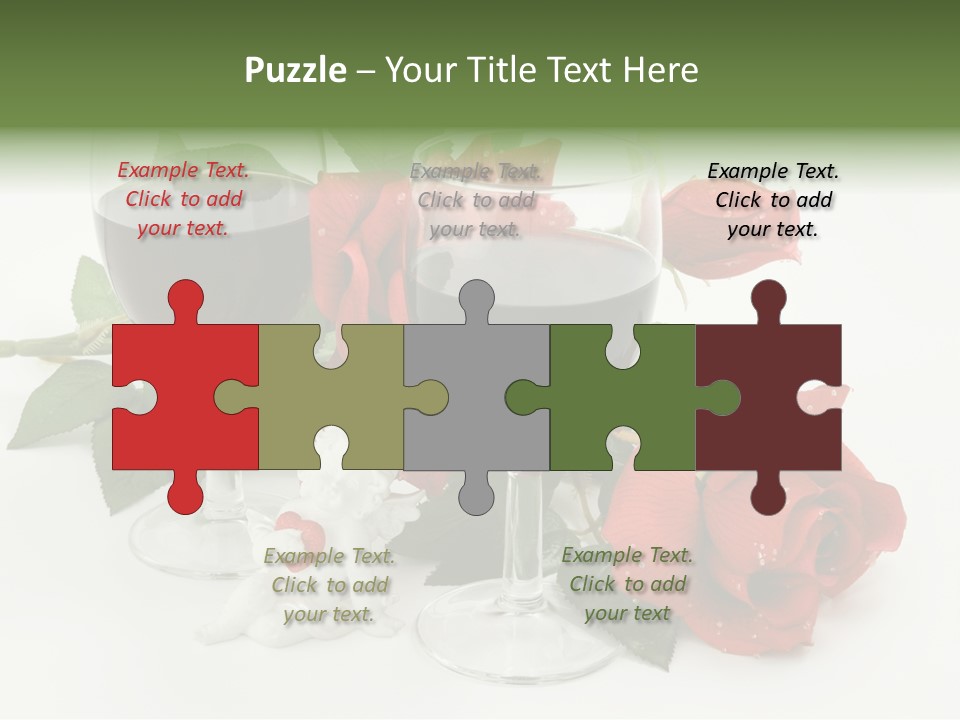 Flower Glass Red PowerPoint Template