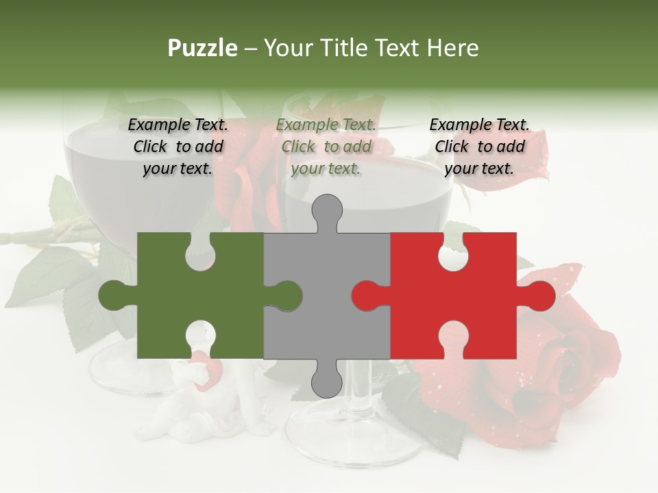 Flower Glass Red PowerPoint Template