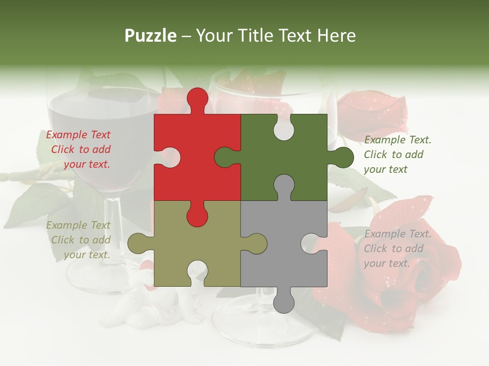 Flower Glass Red PowerPoint Template