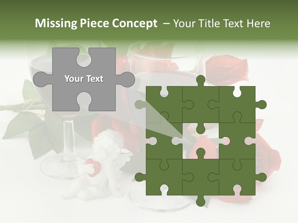 Flower Glass Red PowerPoint Template