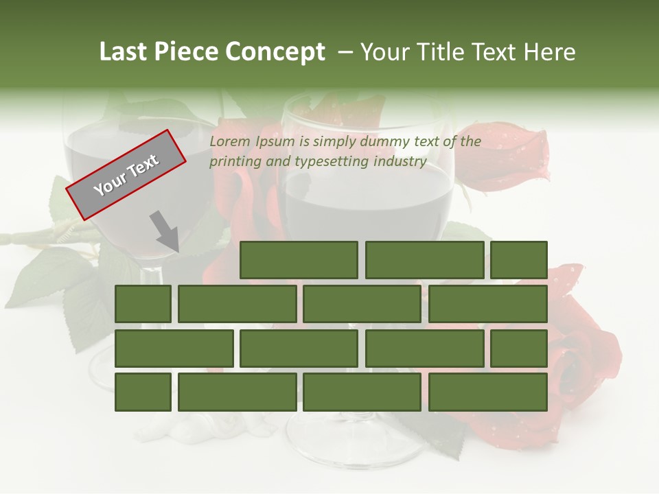 Flower Glass Red PowerPoint Template