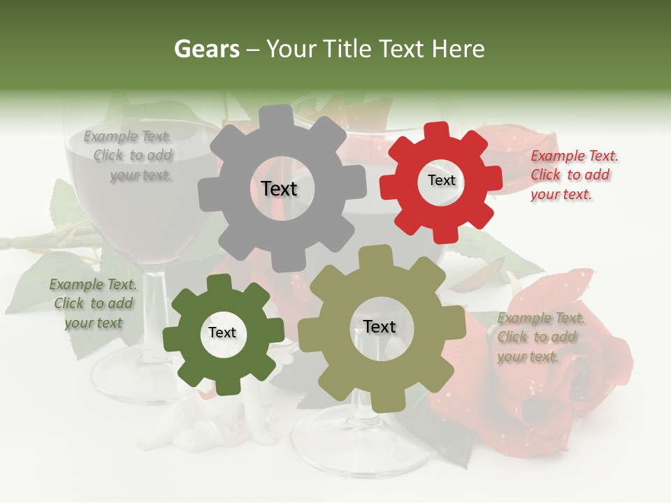 Flower Glass Red PowerPoint Template