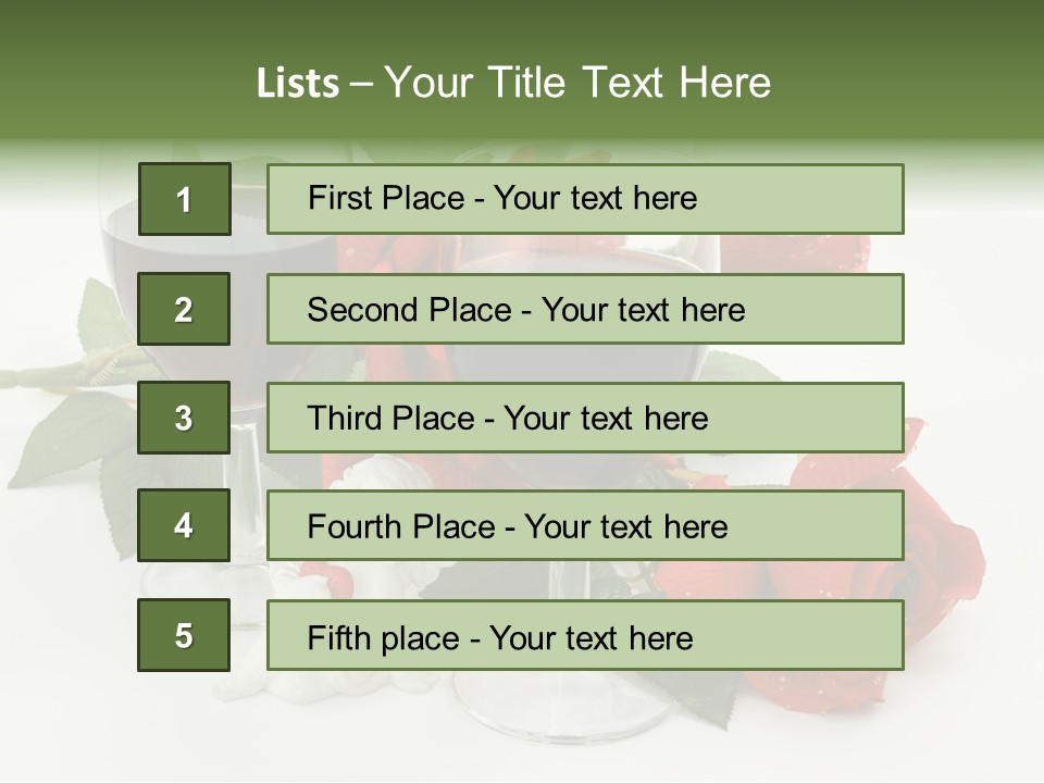 Flower Glass Red PowerPoint Template
