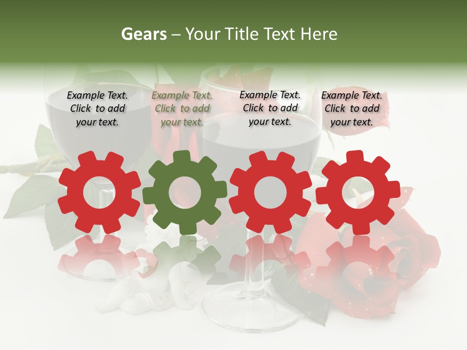 Flower Glass Red PowerPoint Template