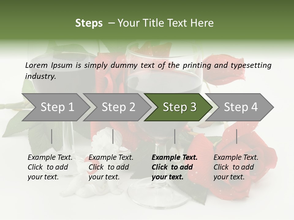 Flower Glass Red PowerPoint Template