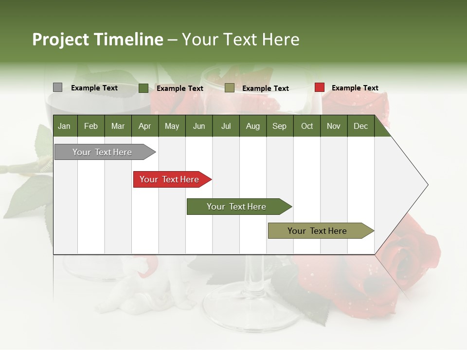 Flower Glass Red PowerPoint Template