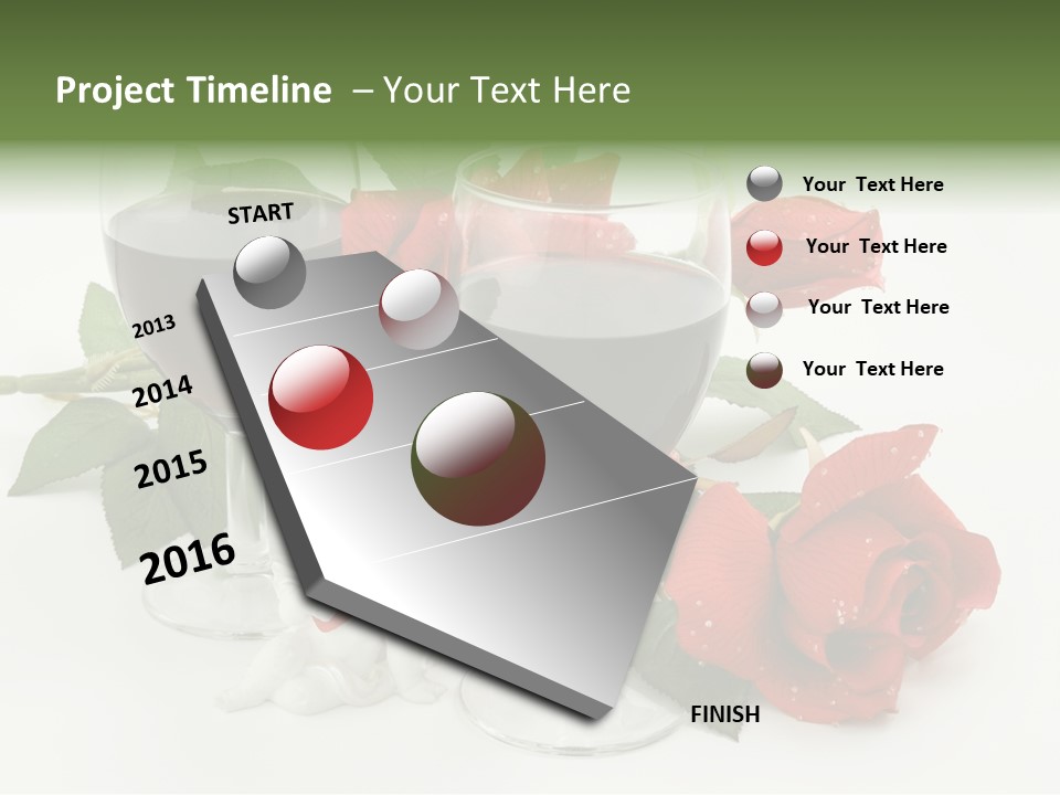Flower Glass Red PowerPoint Template