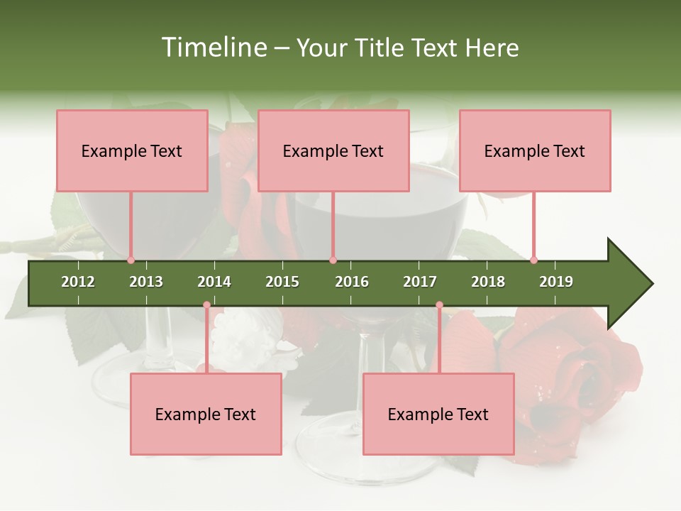 Flower Glass Red PowerPoint Template