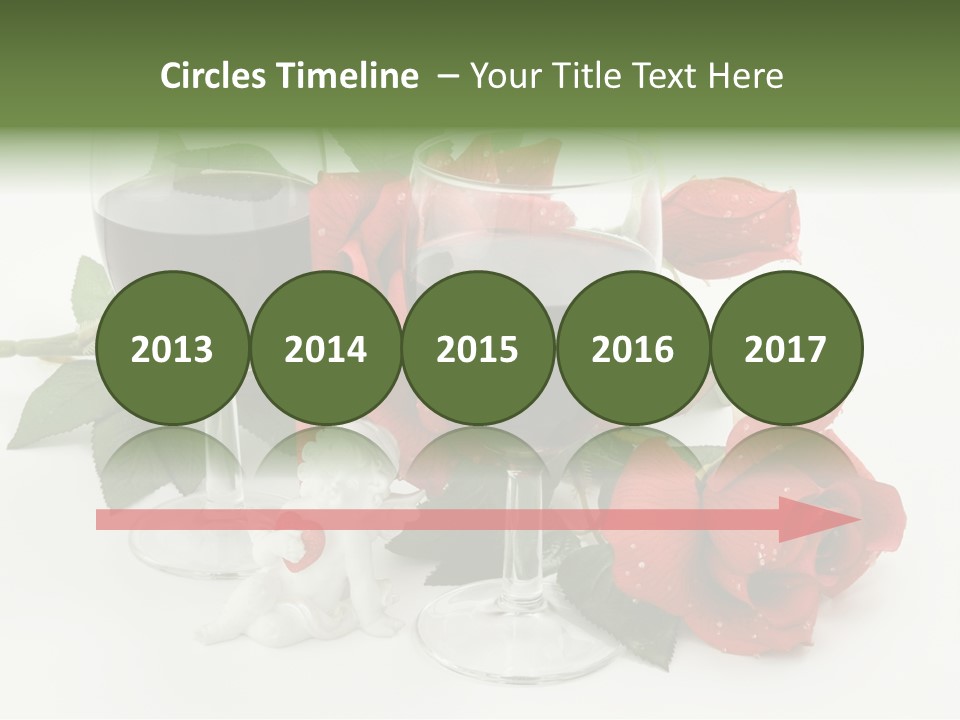 Flower Glass Red PowerPoint Template