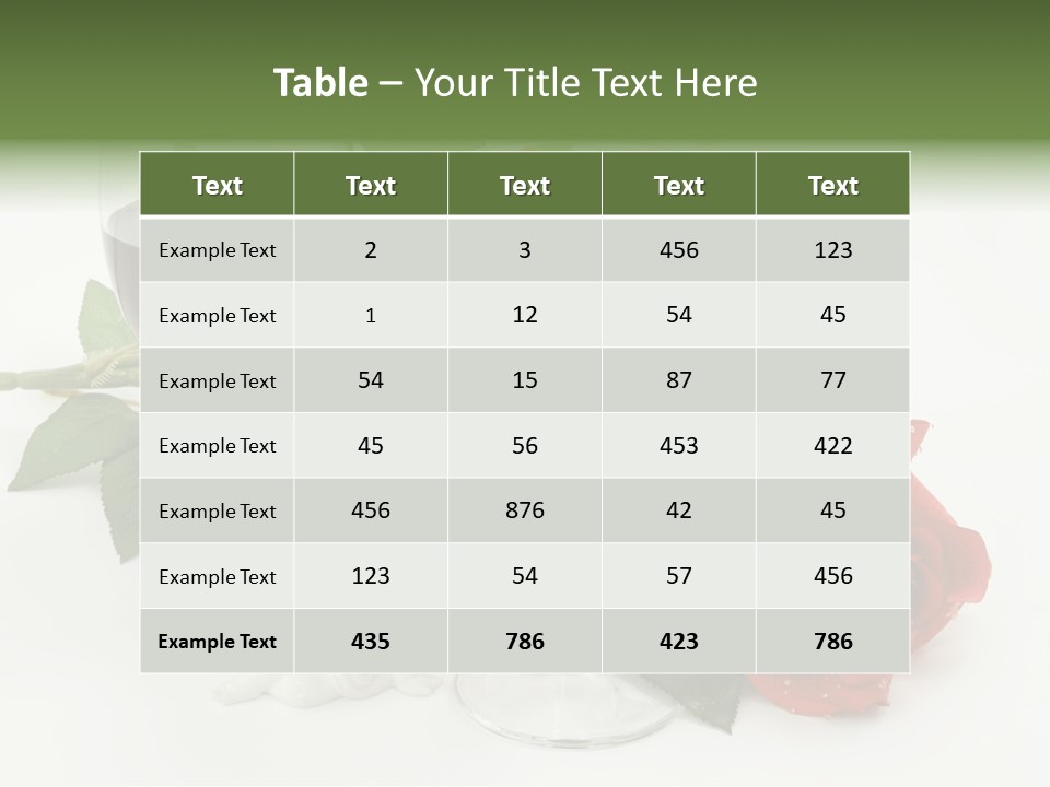 Flower Glass Red PowerPoint Template