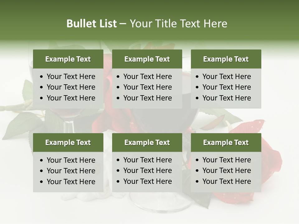 Flower Glass Red PowerPoint Template