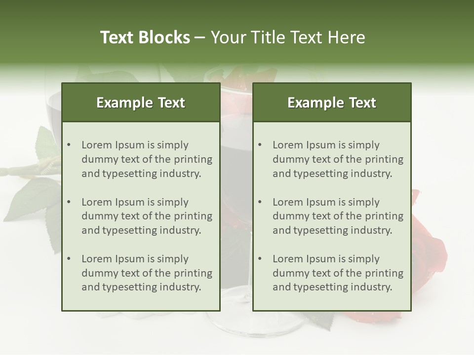 Flower Glass Red PowerPoint Template