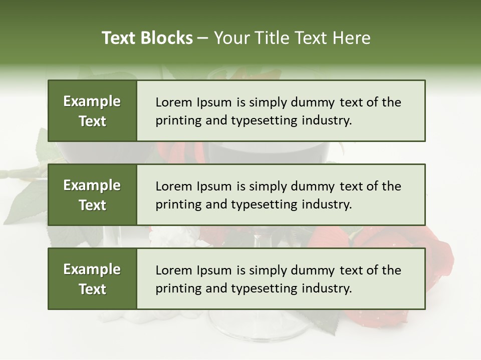Flower Glass Red PowerPoint Template