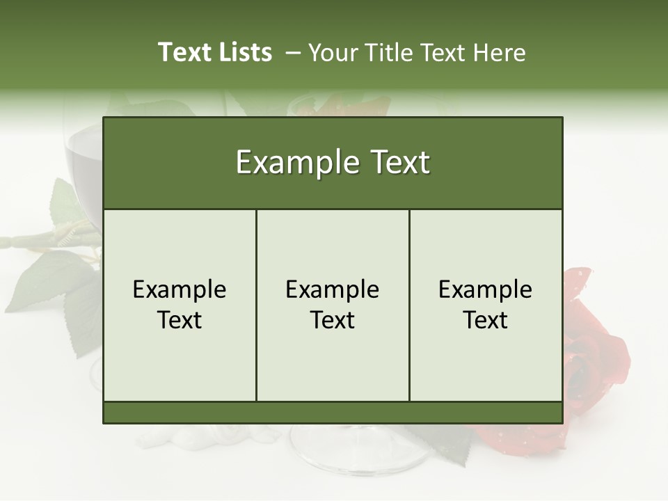 Flower Glass Red PowerPoint Template
