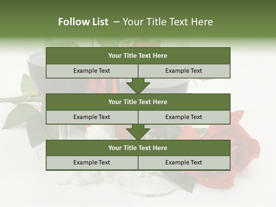 Flower Glass Red PowerPoint Template