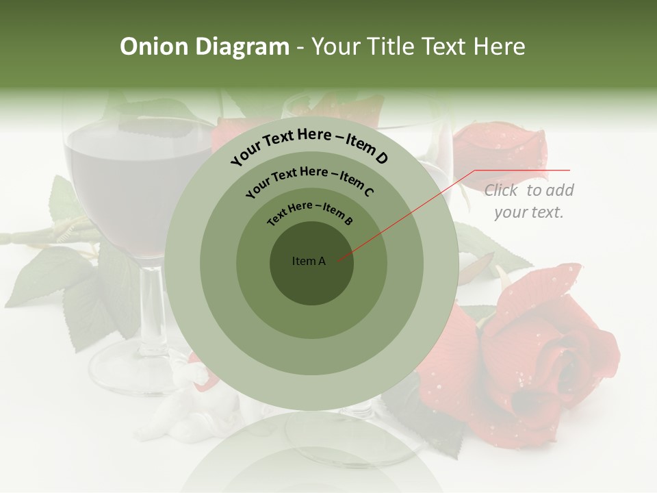 Flower Glass Red PowerPoint Template