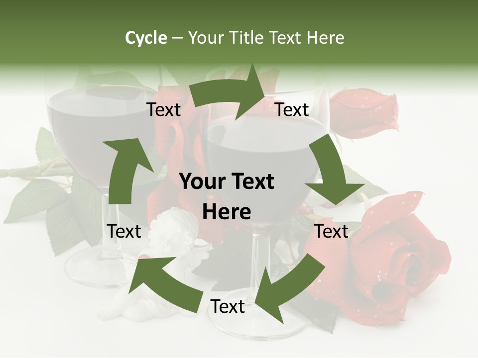 Flower Glass Red PowerPoint Template