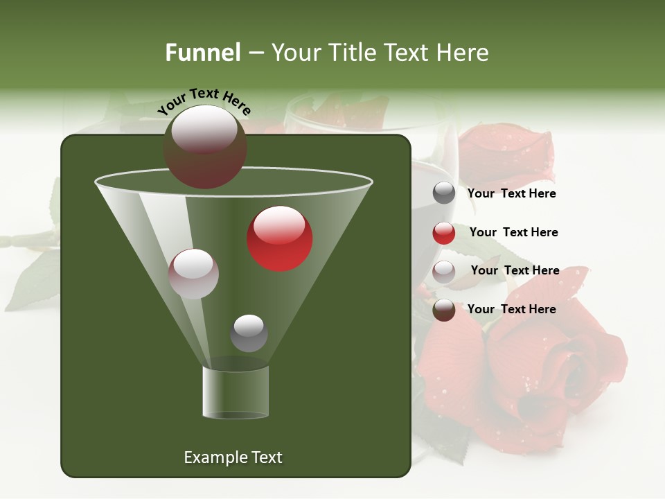 Flower Glass Red PowerPoint Template