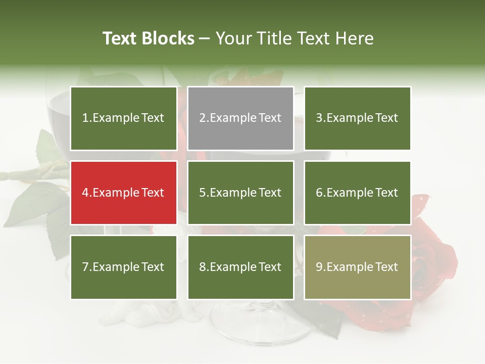 Flower Glass Red PowerPoint Template