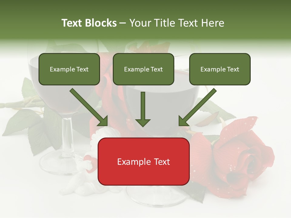 Flower Glass Red PowerPoint Template