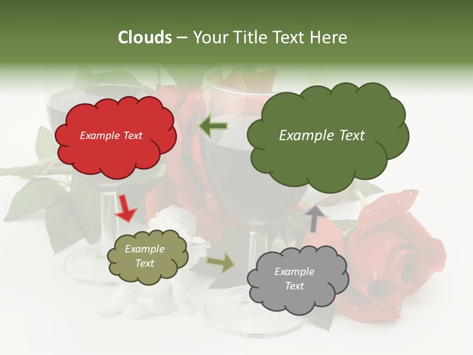 Flower Glass Red PowerPoint Template