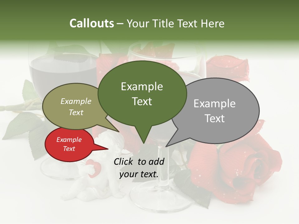 Flower Glass Red PowerPoint Template