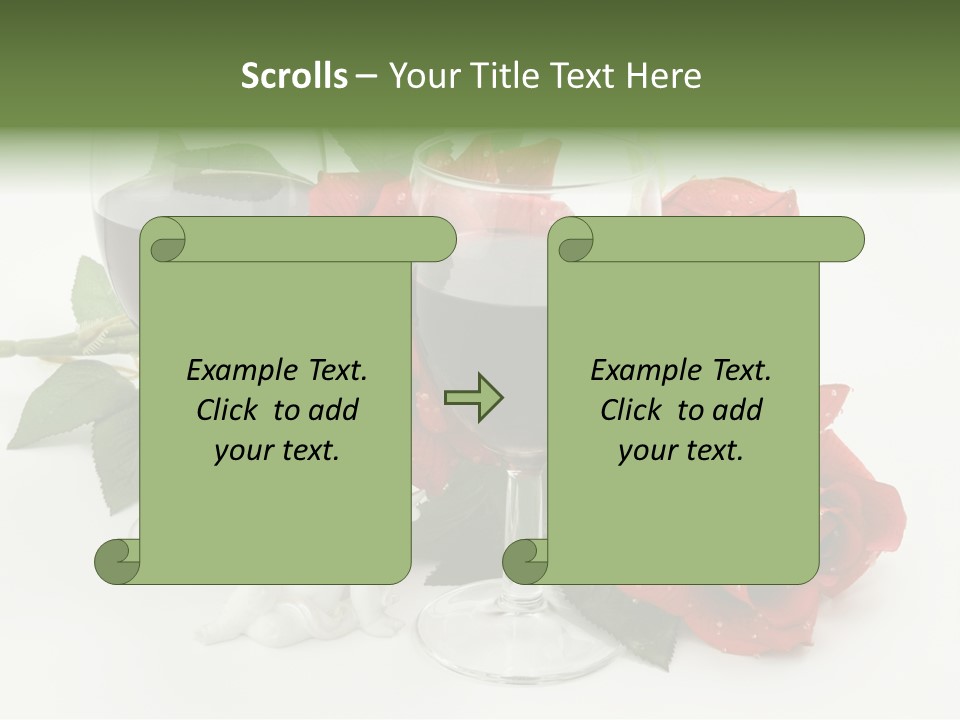 Flower Glass Red PowerPoint Template