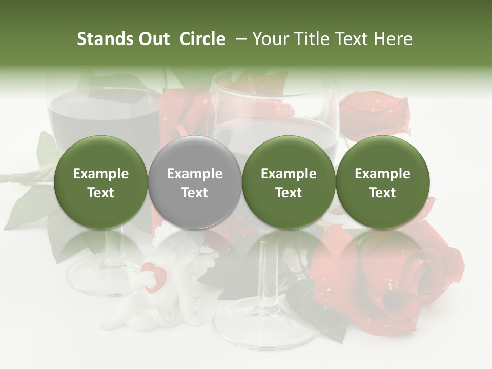 Flower Glass Red PowerPoint Template