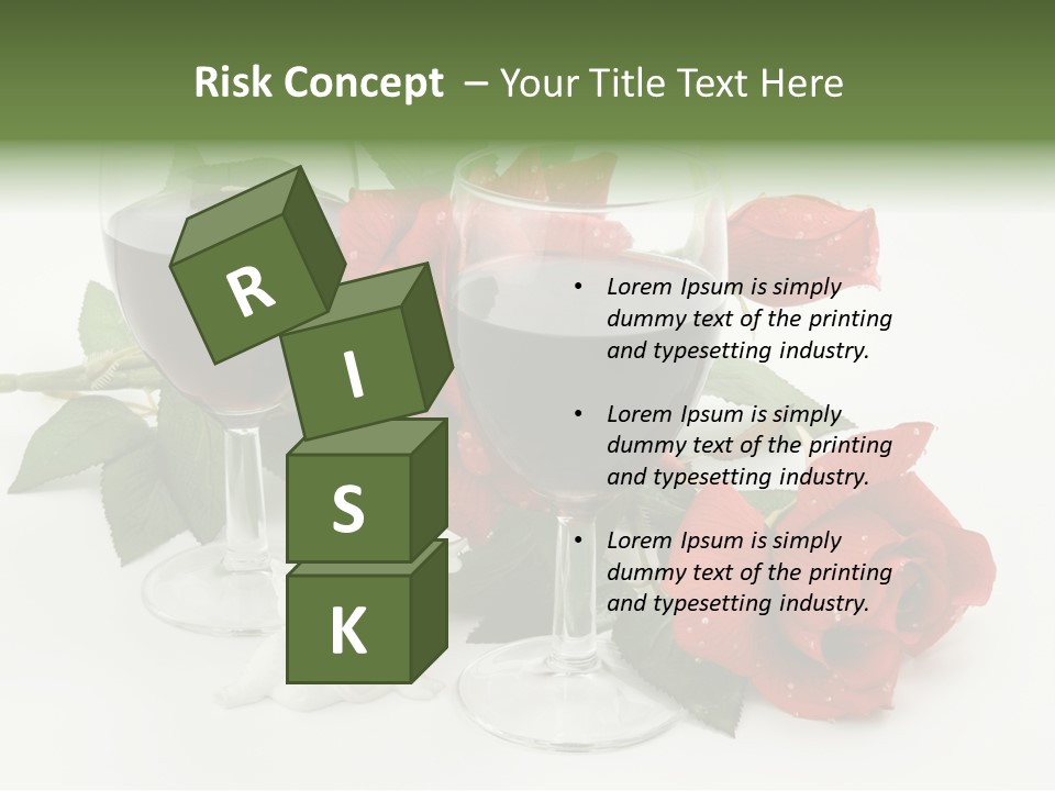 Flower Glass Red PowerPoint Template