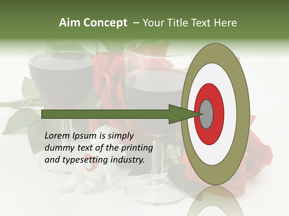 Flower Glass Red PowerPoint Template