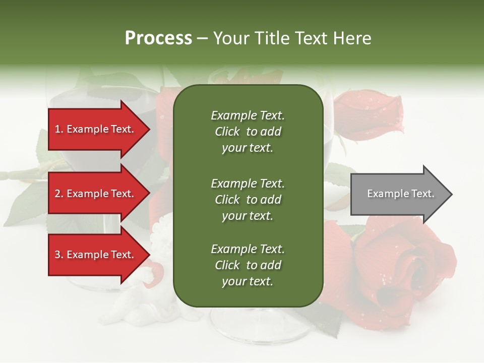 Flower Glass Red PowerPoint Template