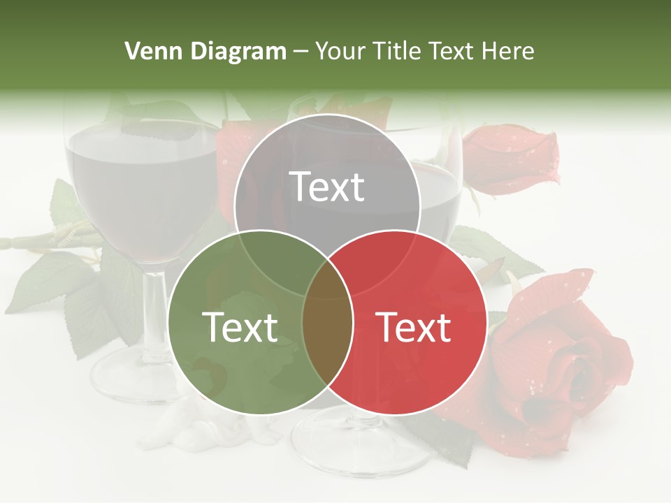 Flower Glass Red PowerPoint Template