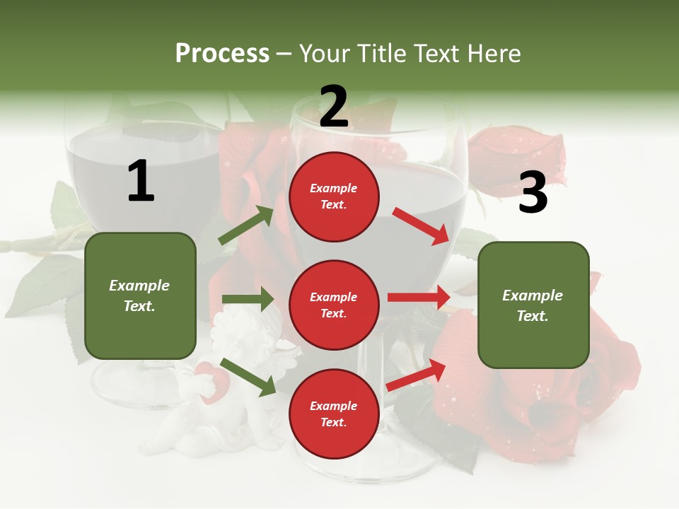 Flower Glass Red PowerPoint Template