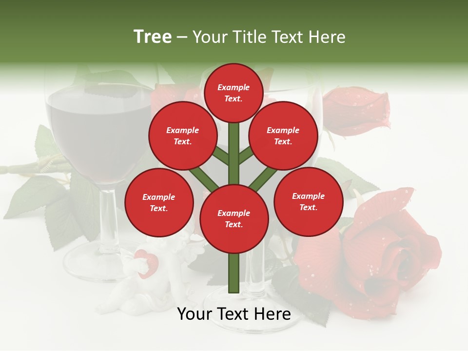 Flower Glass Red PowerPoint Template