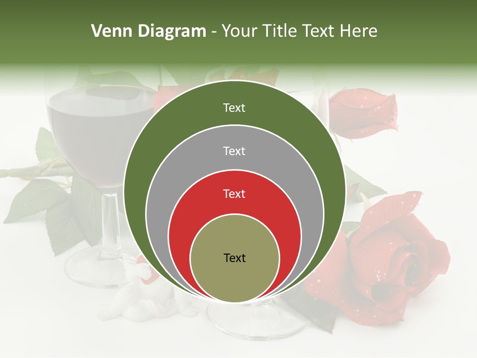 Flower Glass Red PowerPoint Template