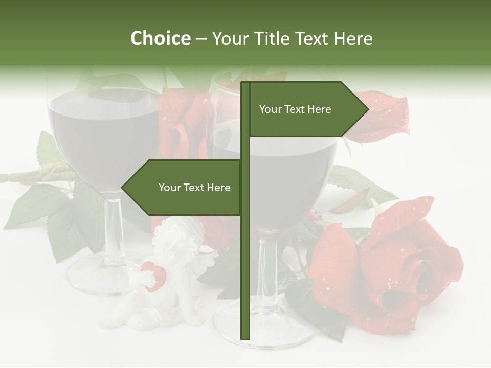 Flower Glass Red PowerPoint Template