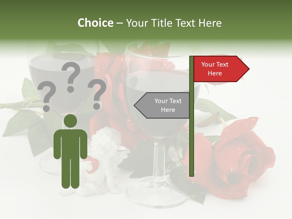 Flower Glass Red PowerPoint Template