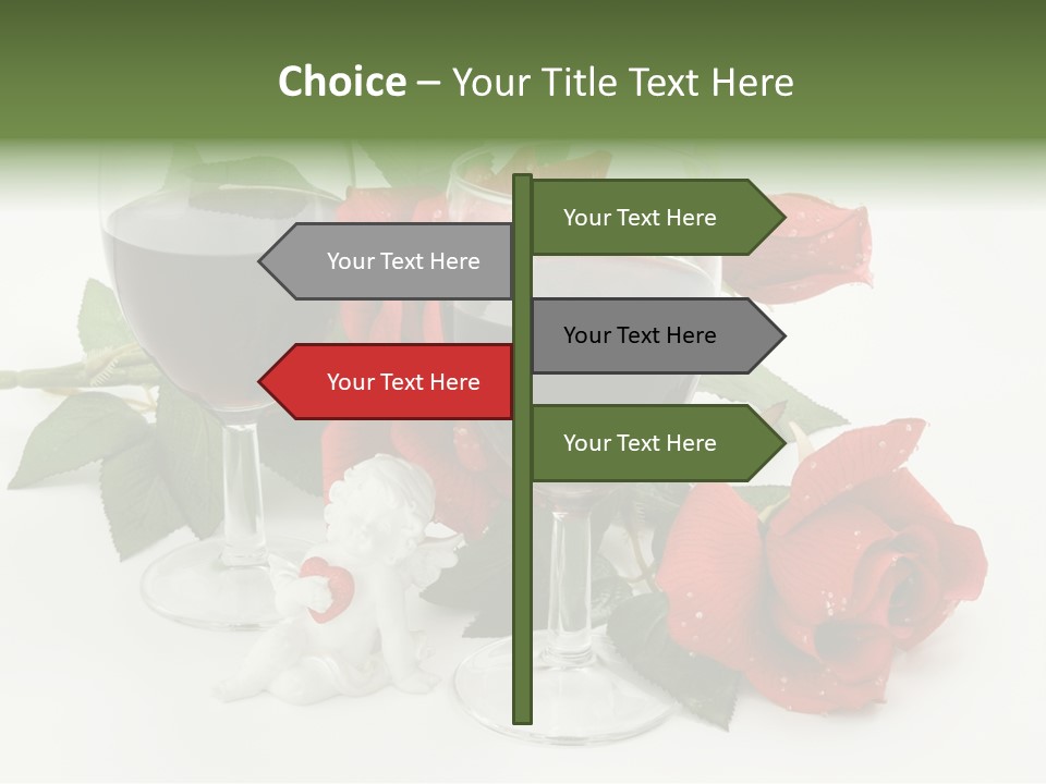 Flower Glass Red PowerPoint Template