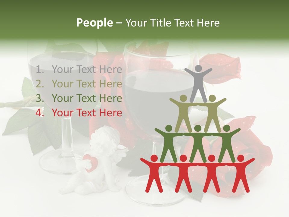 Flower Glass Red PowerPoint Template