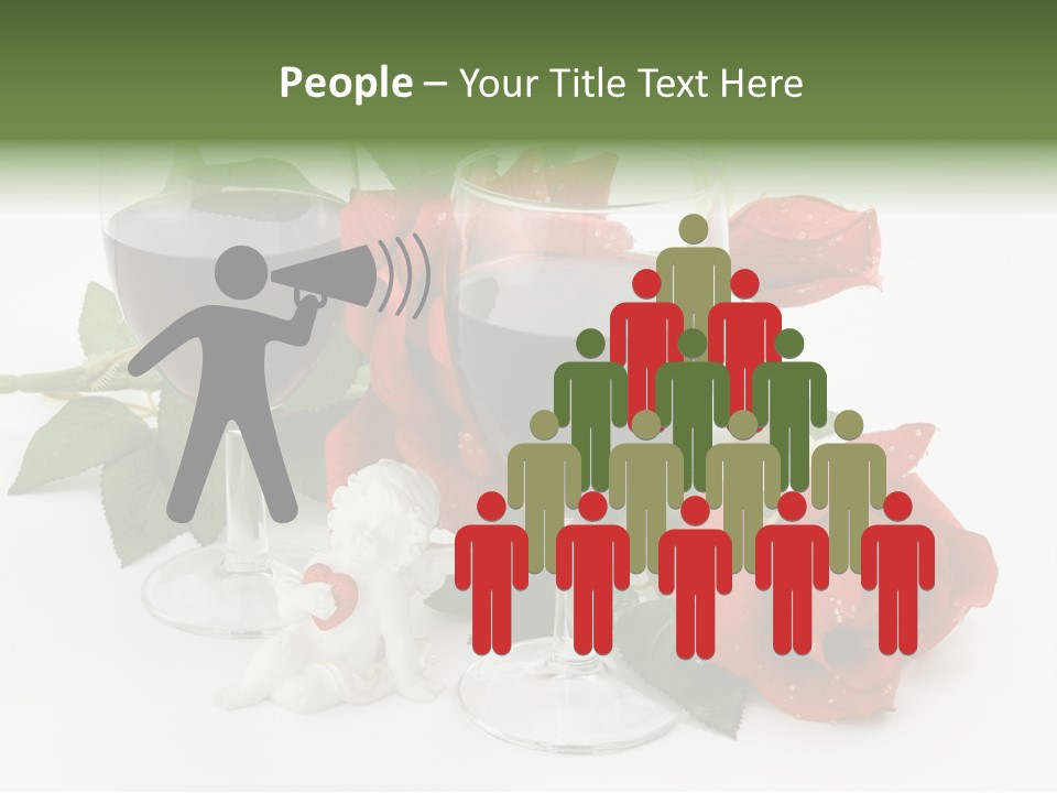 Flower Glass Red PowerPoint Template