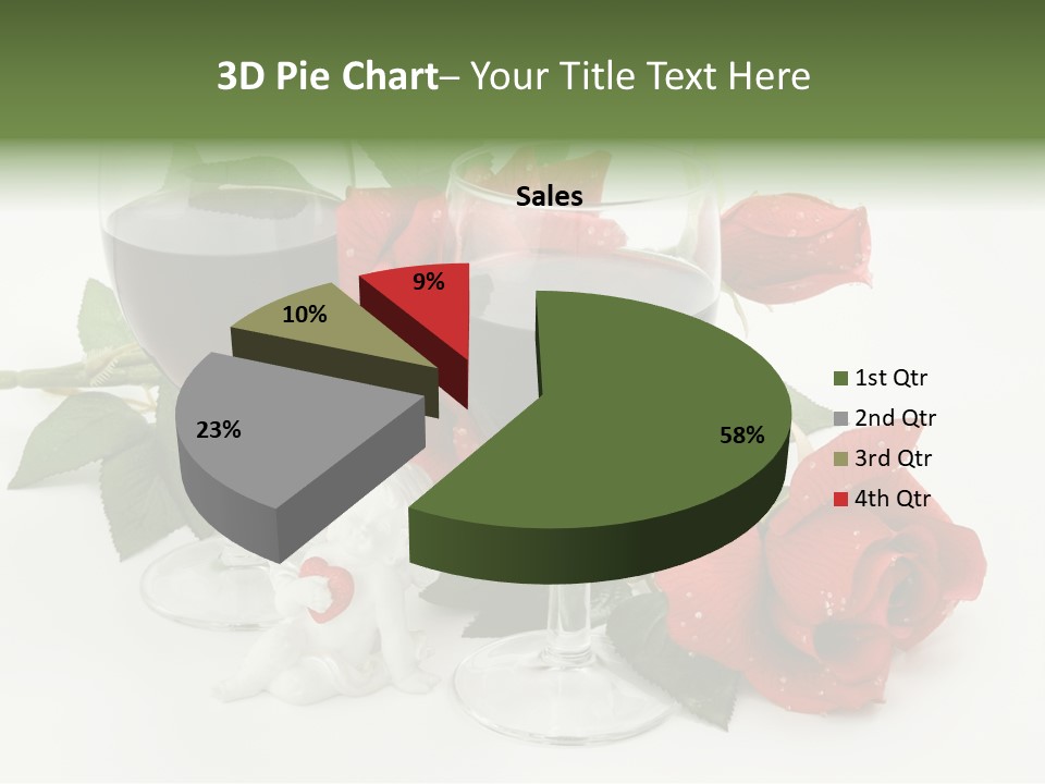 Flower Glass Red PowerPoint Template