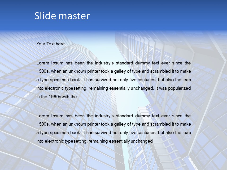Corporate Sky Office PowerPoint Template
